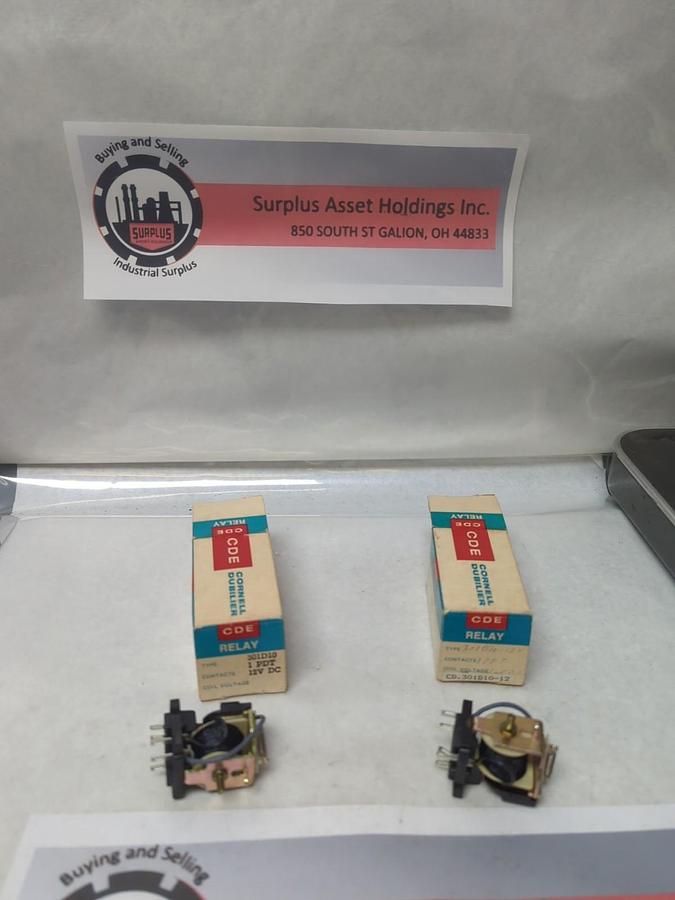 CORNELL DUBILIER,301D10,GENERAL PURPOSE RELAY LOT OF 2 NOS