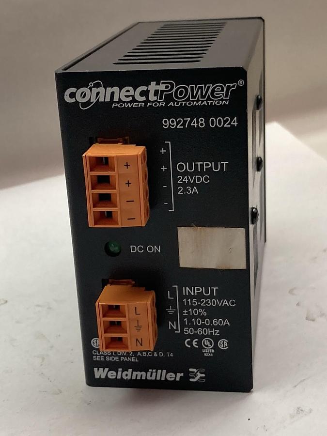 Used Weidmuller,992748 0024,Connect Power Supply 115-230Vac 24VDC