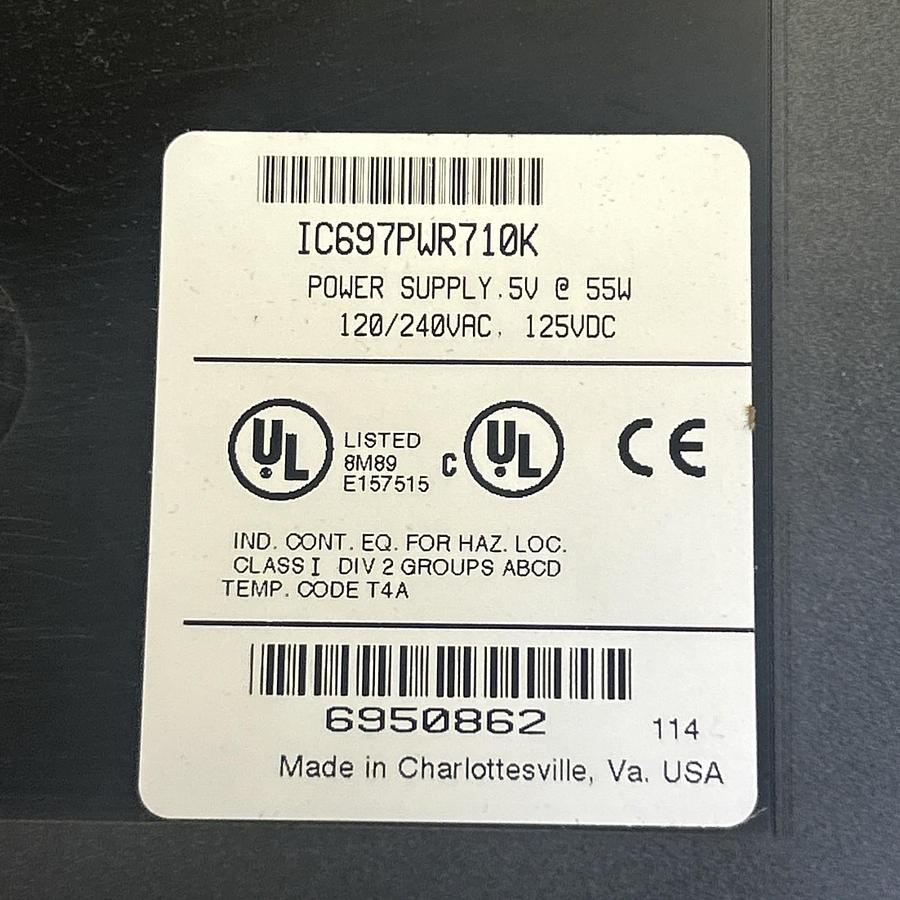 Used GE FANUC,IC697PWR710K,POWER SUPPLY
