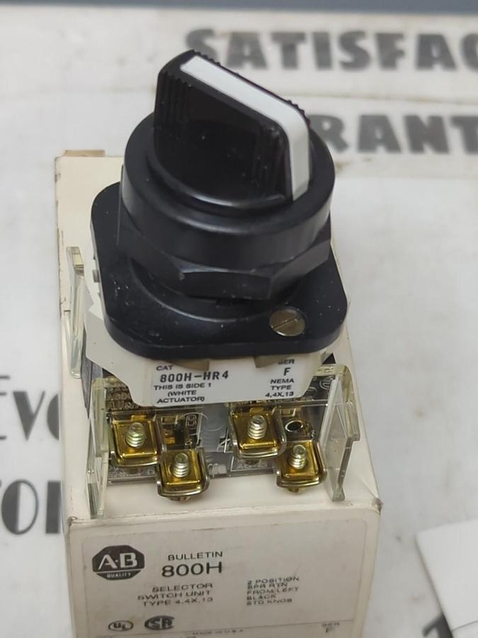 ALLEN BRADLEY,800H-HR4B,SERIES-F 2-POSITION SELECTOR SWITCH TYPE 4