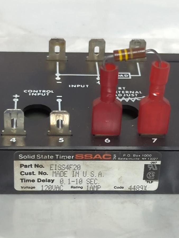 Used SSAC,EISS4F20,SOLOID STATE TIMER 0.1-10 SECONDS PRE-OWNED