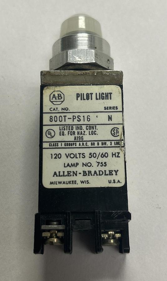 ALLEN BRADLEY,800T-PS16,SER N PILOT LIGHT NOS