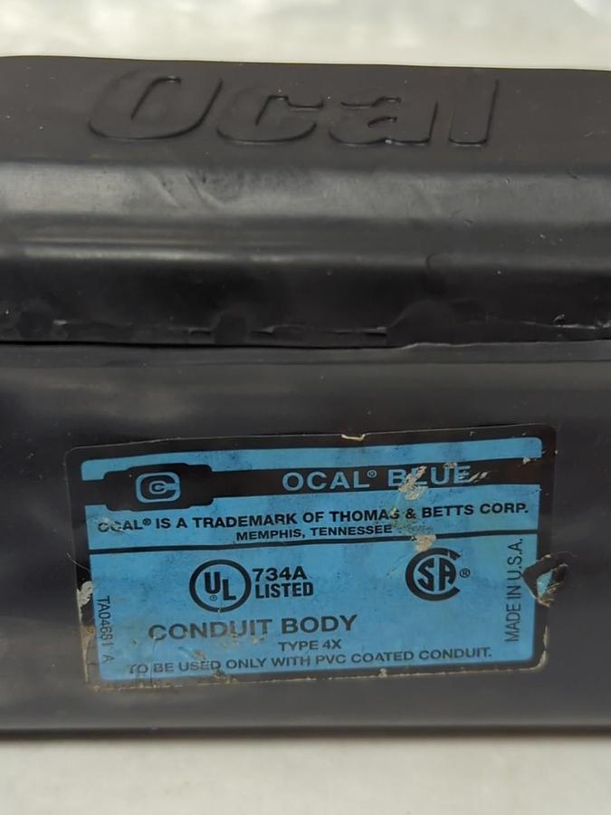 OCAL BLUE,734A,TYPE 4X COATED CONDUIT BODY 1 IN NPT FORM 8 T-SHAPE NOS