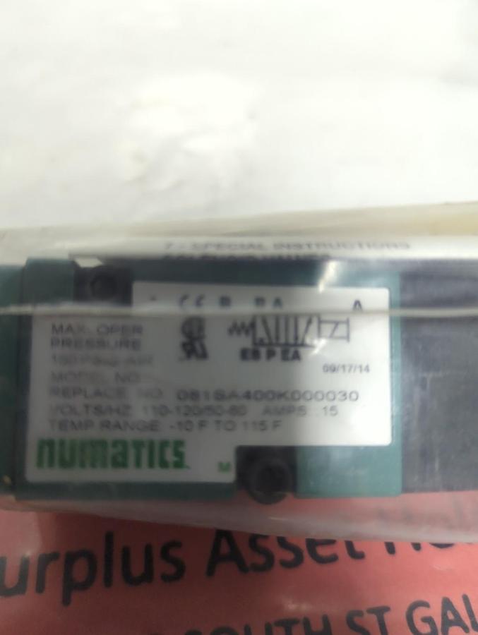 NUMATICS,081SA400K000030,SOLENOID VALVE NOS