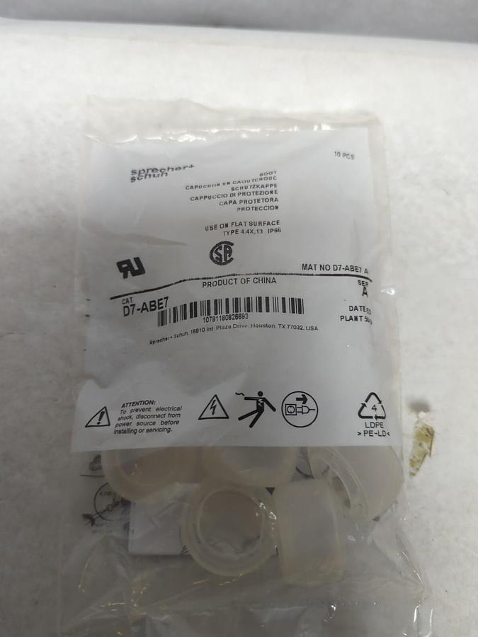 SPRECHER+SCHUH,D7-ABE7,SERIES A SILICONE PUSHBUTTON PROTECTIVE BOOT PACK OF 10