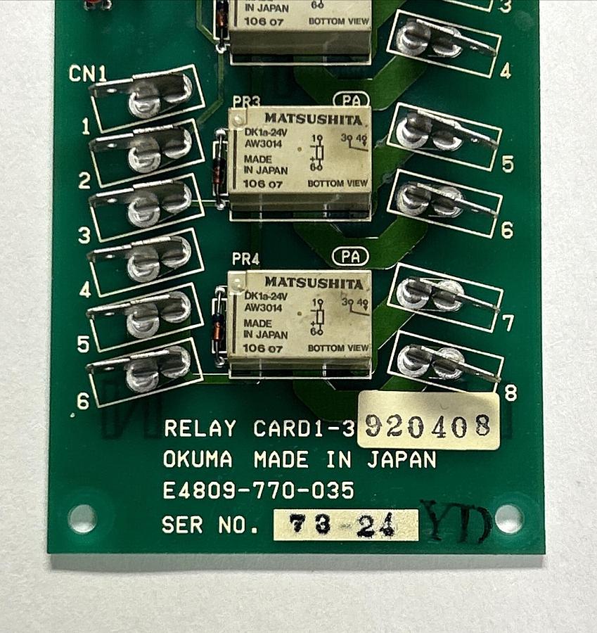Used OKUMA,E4809-770-035,RELAY BOARD