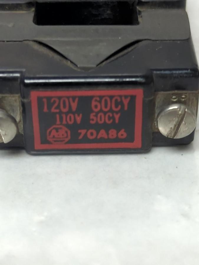 Used ALLEN BRADLEY,70A86,COIL 110-120V/50-60HZ PRE-OWNED