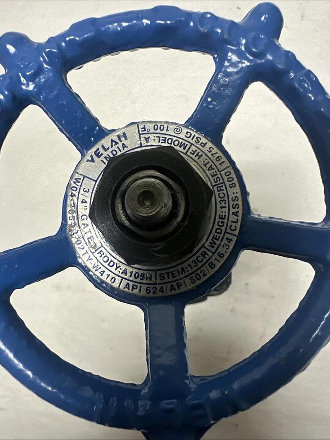 Velan,A105N,3/4" Class 800 Steel Gate Valve