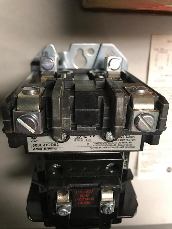 Allen Bradley,500L-BOD92,AC Lighting Contactor 30 AMP 115 V