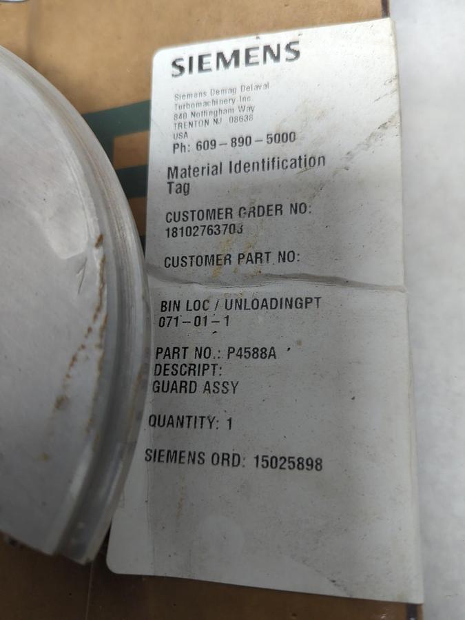 SIEMENS,P4588A,HORIZONTAL PUMP GUARD NEW