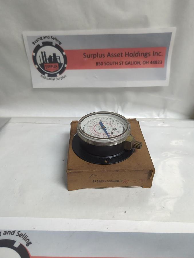 J/B INDUSTRIES,ACL-454-10-1,PRESSURE GAUGE -30-120 PSI NOS