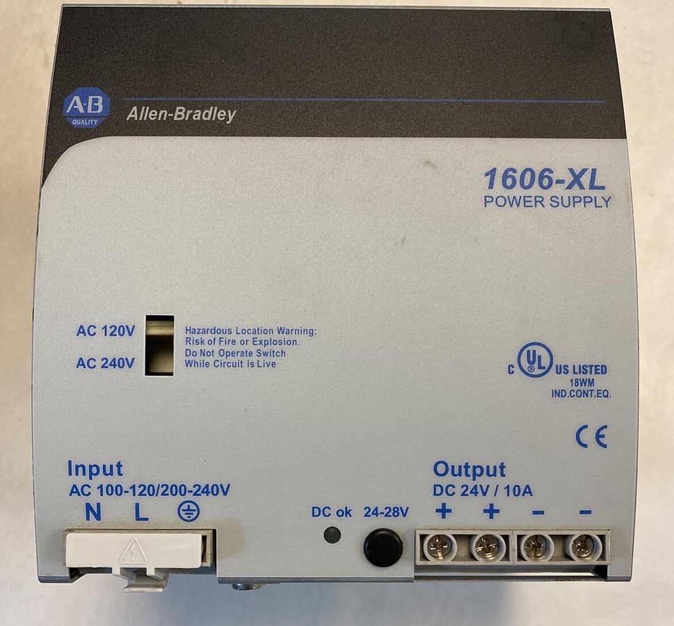 Used Allen Bradley,1606-XL240E,Power Supply Series A 10AMP DC 24V