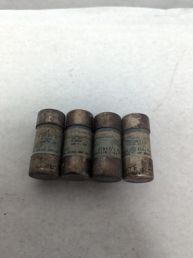 Used GENERAL ELECTRIC,GF8B60,CLASS J FUSE 60 AMP LOT OF 4 PRE-OWNED