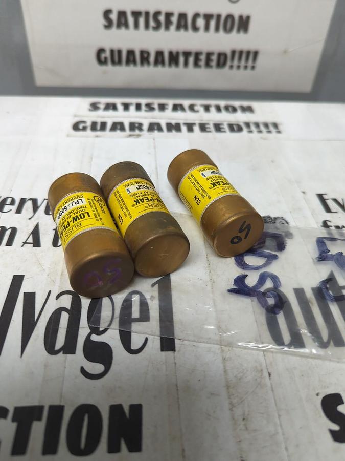 COOPER BUSSMANN,LPJ 50SP,LOW-PEAK  50 AMP FUSES LOT OF 3 NOS