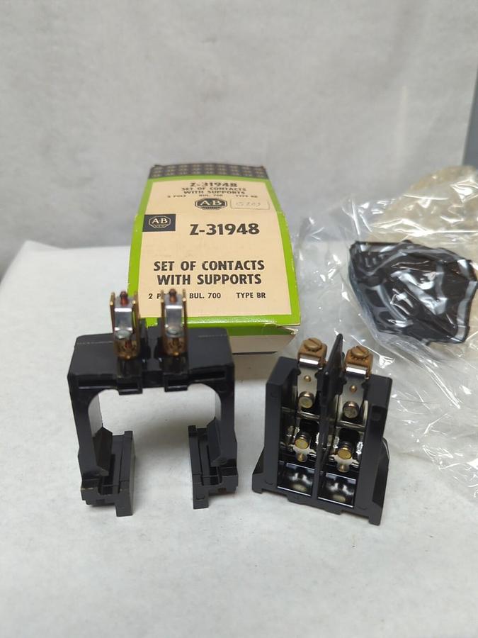 ALLEN-BRADLEY,Z-31948,SET OF CONTACTS WITH SUPPORTS BUL 700 TYPE BR 2-POLE NOS