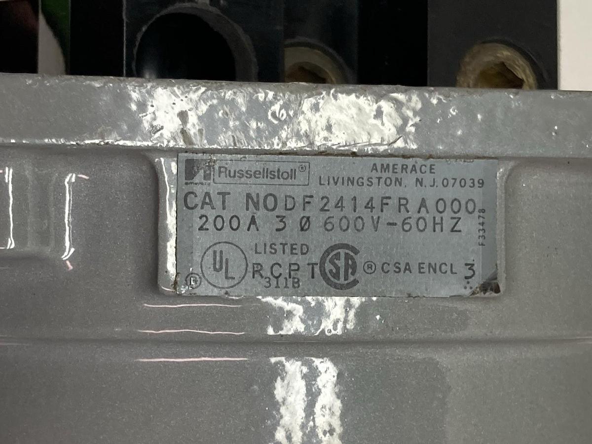 T&B Russellstoll,DF2414FR000,Maxguard Receptacle 600V 200A 60Hz