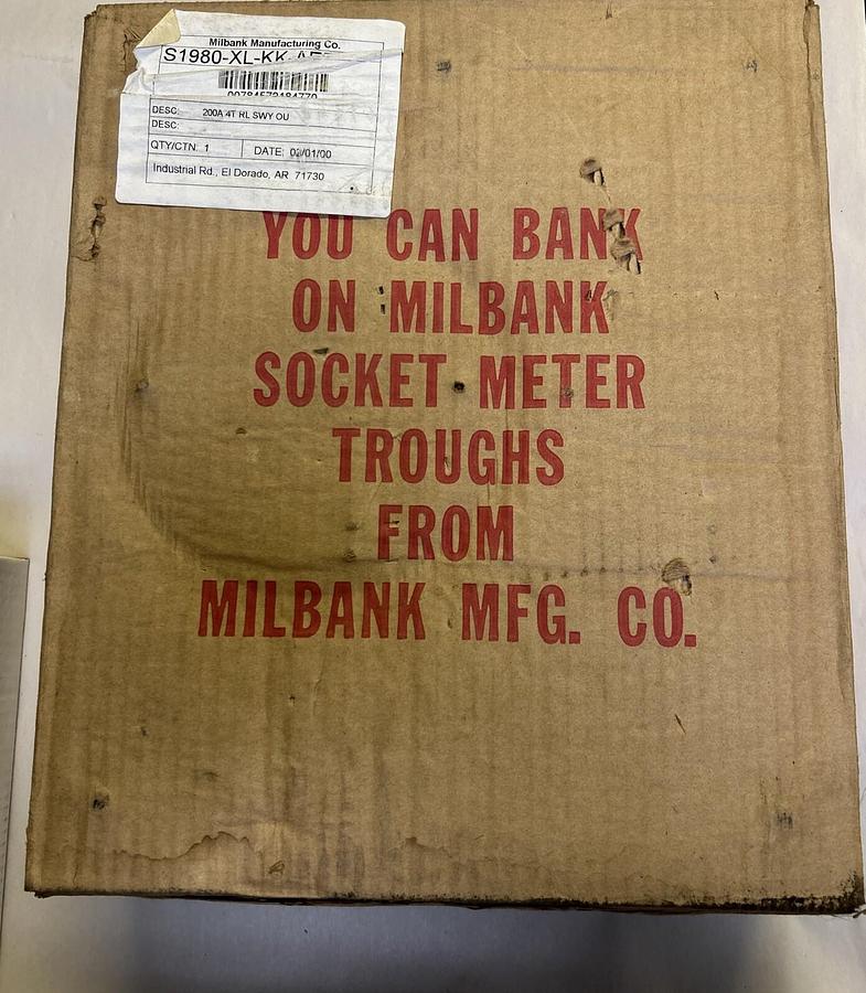 MILBANK,S1980-XL-KK-AFP,SOCKET METER NEW