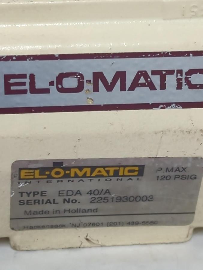 Used EL-O-MATIC,EDA 40A,PNEUMATIC VALVE ACTUATOR PRE-OWNED