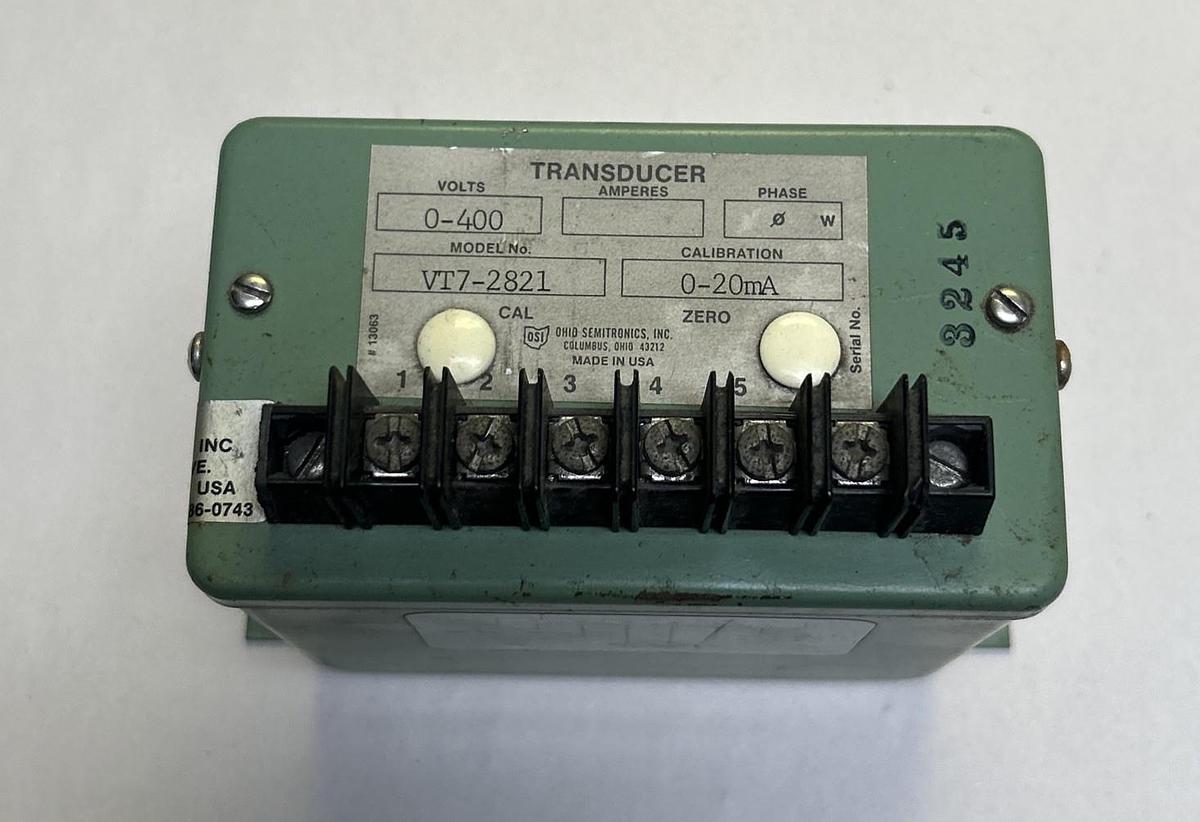 Used OHIO SEMITRONICS,VT7-2821,TRANSDUCER 0-400V