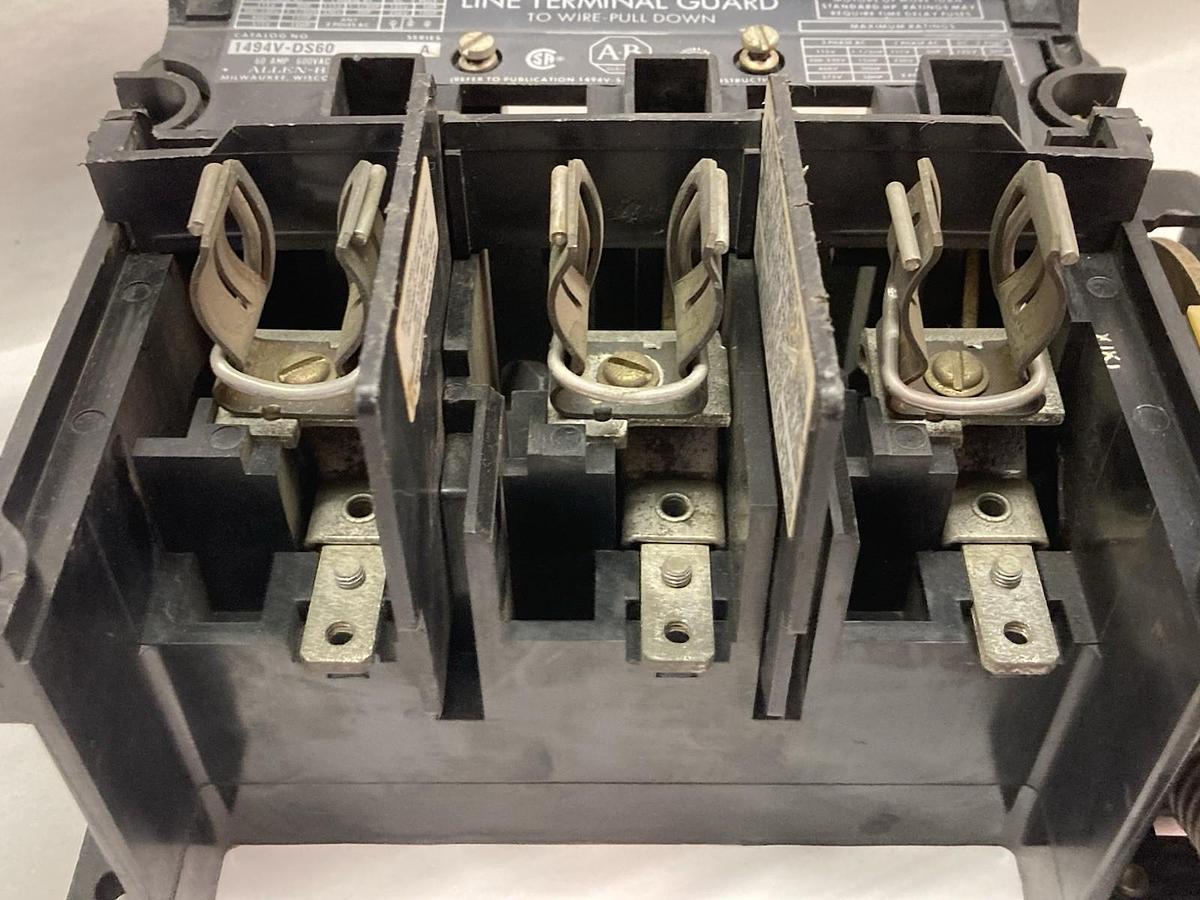 Used Allen Bradley,1494V-DS60,Disconnect Ser A 60A 600Vac 250VDC