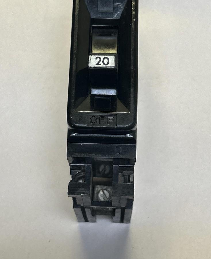 Used FEDERAL PACIFIC,NE113020,CIRCUIT BREAKER 20A 120V 1P