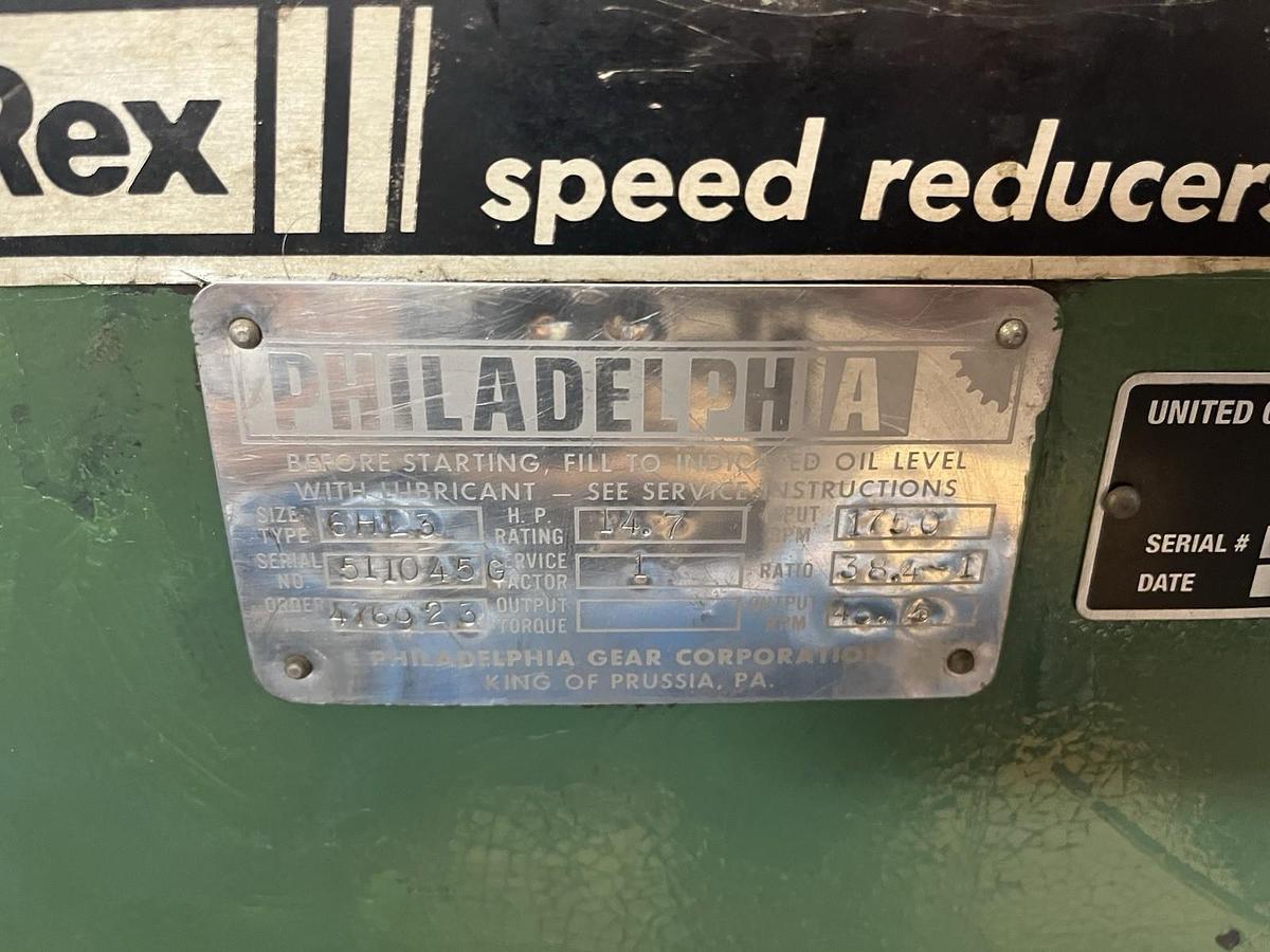 Used PHILADELPHIA,6HL-3,GEAR REDUCER RATIO 38.4 INPUT 14.7HP 1750RPM