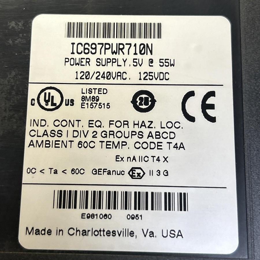 Used GE FANUC,IC697PWR710W,POWER SUPPLY