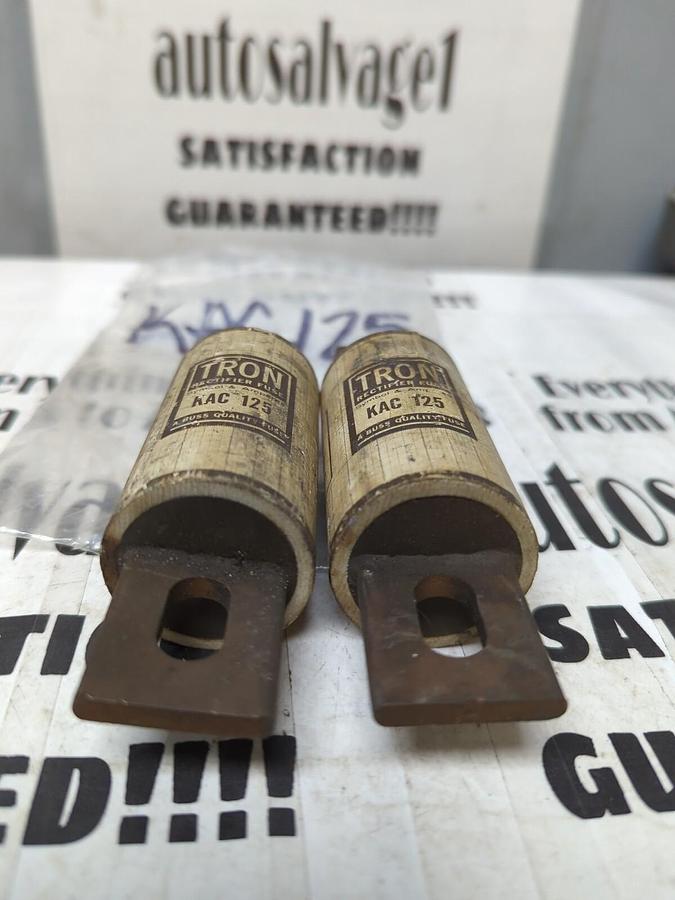 BUSS,KAC-125,RECTIFIER FUSES 125A/600V LOT OF 2 NOS