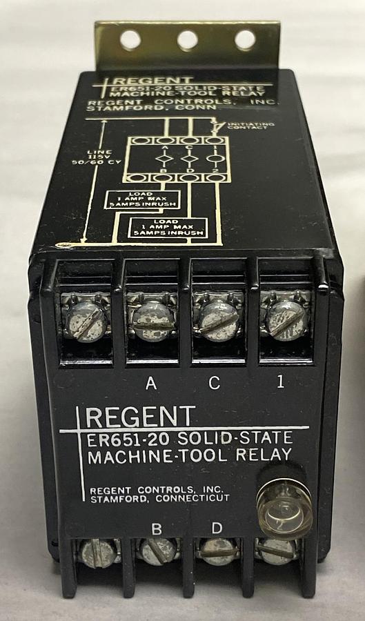 REGENT CONTROLS,ER651-20-120,RELAY 5A 3POLE 115V NOS