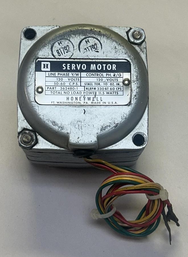 Used HONEYWELL,362480-1,SERVO MOTOR 120V 11.5W
