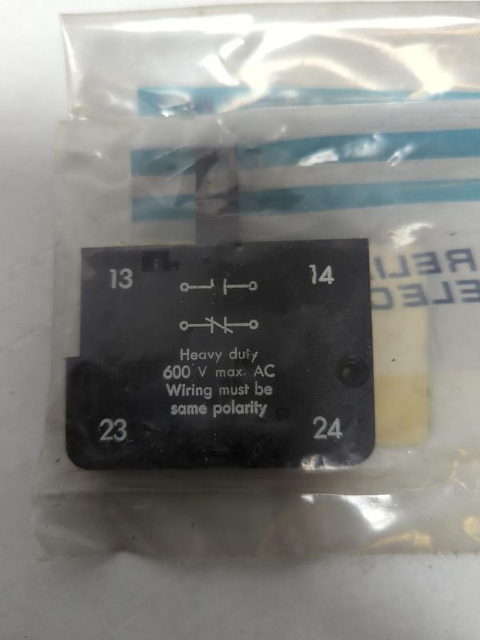 RELIANCE ELECTRIC,78098-50B,COIL CONTROL CONTACT 600V NOS