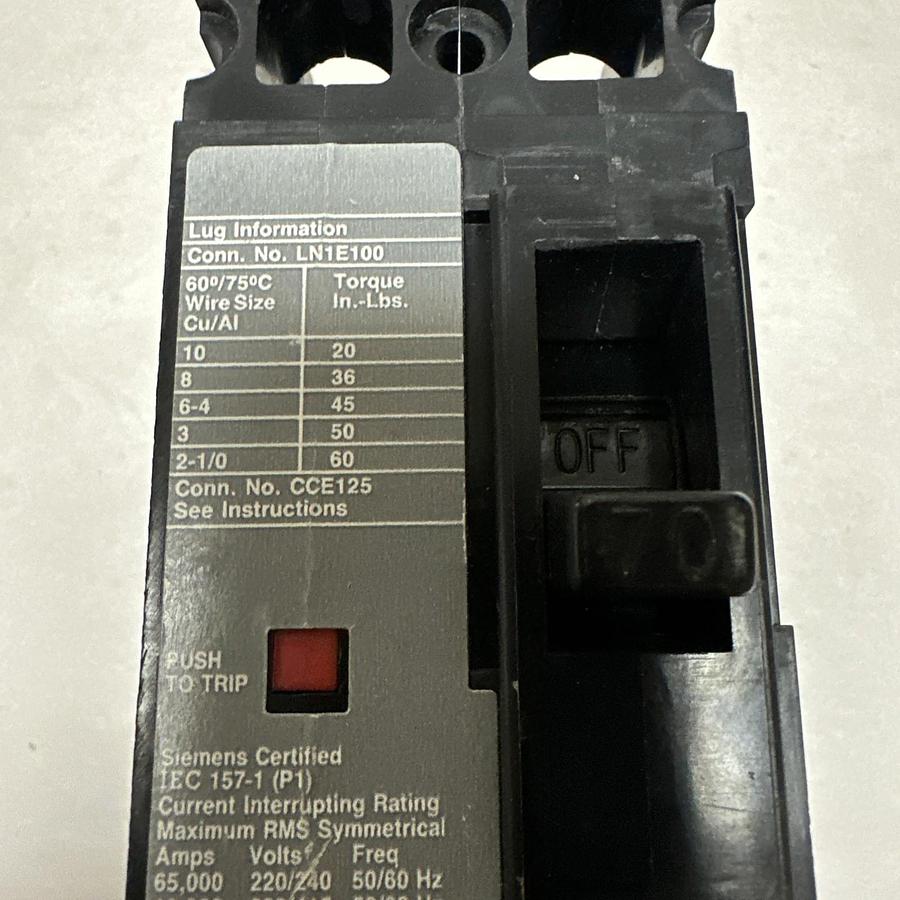 Used ITE,ED42B0070,70 Amp 2 Pole Circuit Breaker