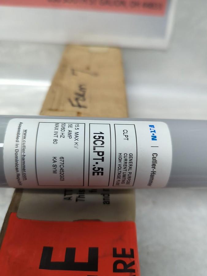 EATON CUTLER-HAMMER,15CLPT-5E,CURRENT LIMITING FUSE .5E AMP 15.5 MAX KV NOS