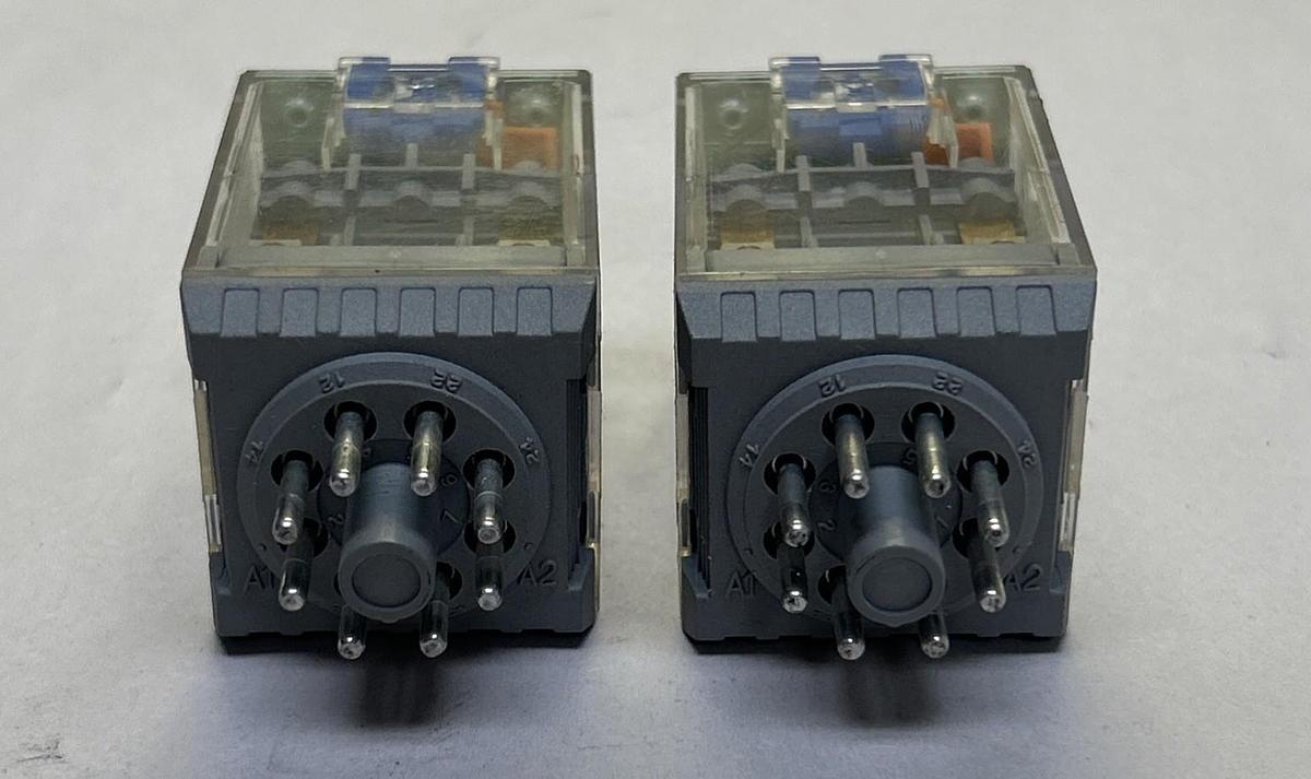 Used RELECO TURK,C2-A20X,PLUG IN POWER RELAY LOT OF 2