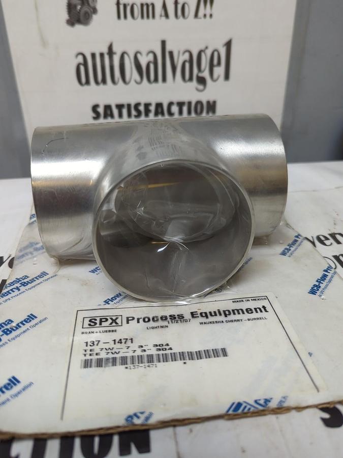 Used SPX,137-1471,TEE 7W-3 INCH SANITARY WELD TEE NEW