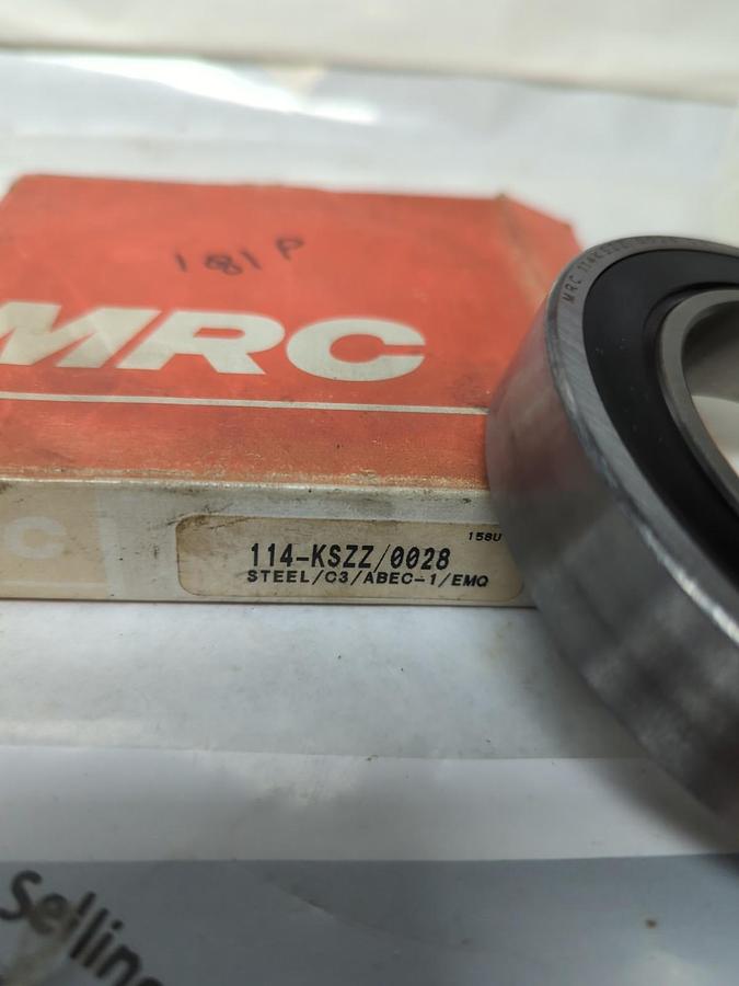 MRC,114-KSZZ/0028,RUBBER SEALED DEEP GROOVE BALL BEARING 70X110X20MM NOS