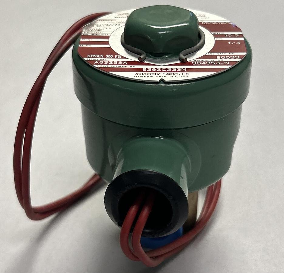 ASCO,8262C233,SOLENOID VALVE 1/4 INCH 110-120V NOS