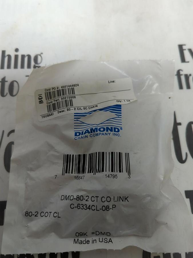 Used DIAMOND,DMD-80-2 CT,CONNECTING LINK C-6334CL-08-P *NEW*