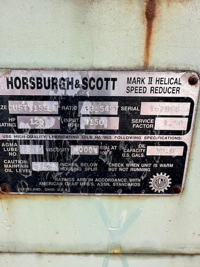 Used Horsburgh & Scott Mark 2 Helical Speed Reducer Gearbox