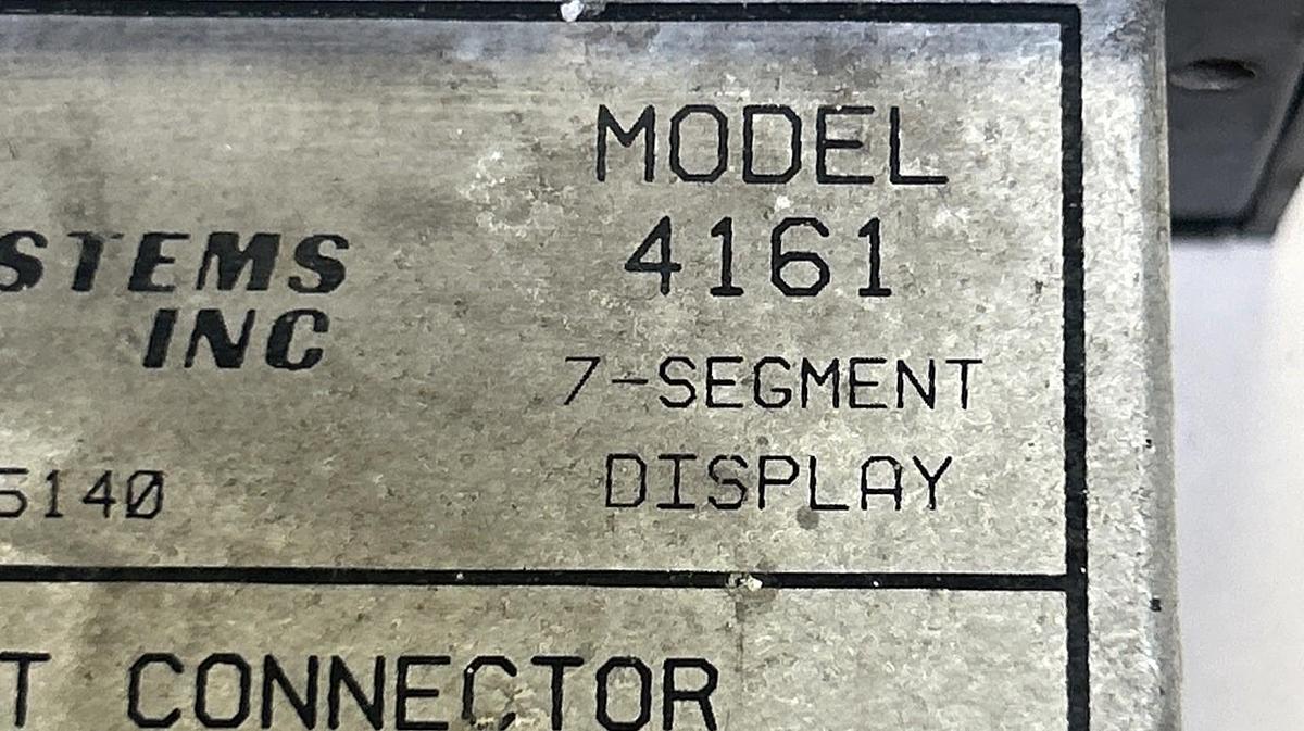 Used CINCINNATI ELECTROSYSTEMS,4161,7-SEGMENT DISPLAY