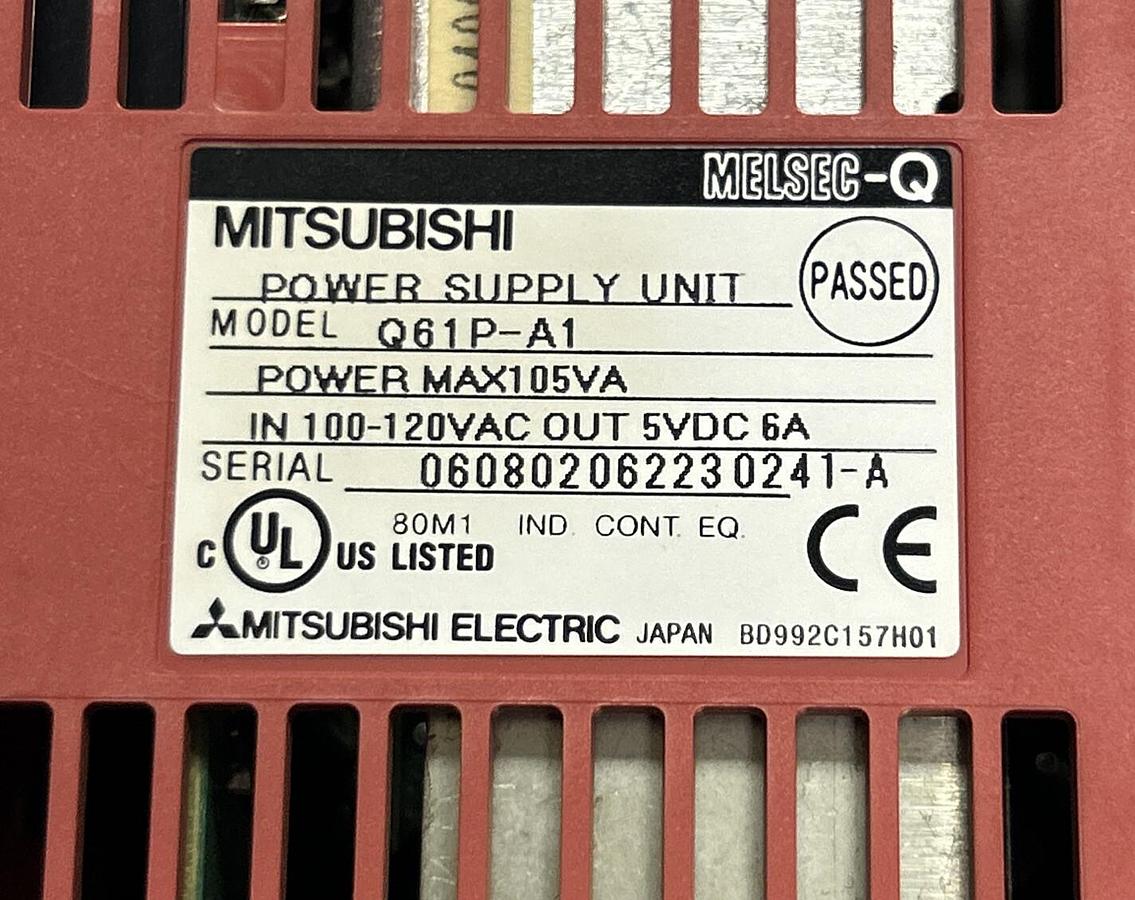 Used MITSUBISHI,Q61P-A1,POWER SUPPLY 100-240V