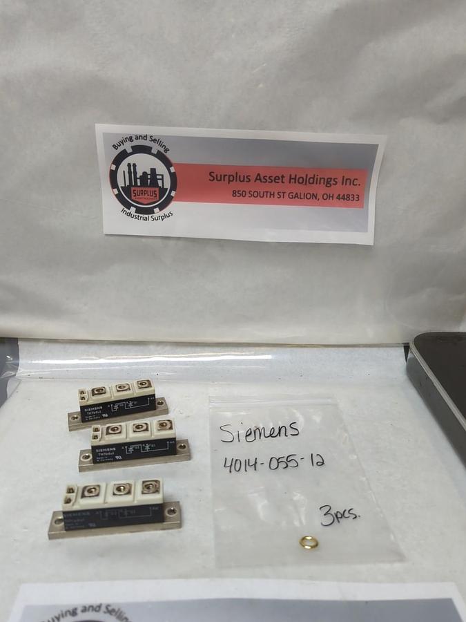 Used SIEMENS,4014-055-12,THYodul THYRISTOR MODULE POWER CUBE BLOCK LOT OF 3 PRE-OWNED