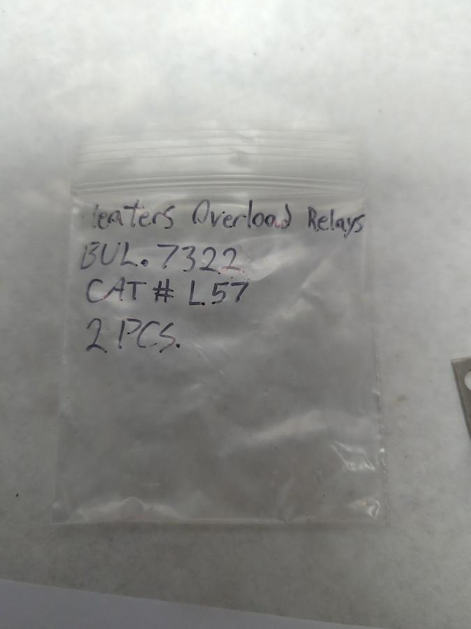 Used SYLVANIA,L.57,OVERLOAD HEATER ELEMENT LOT OF 2 PRE-OWNED