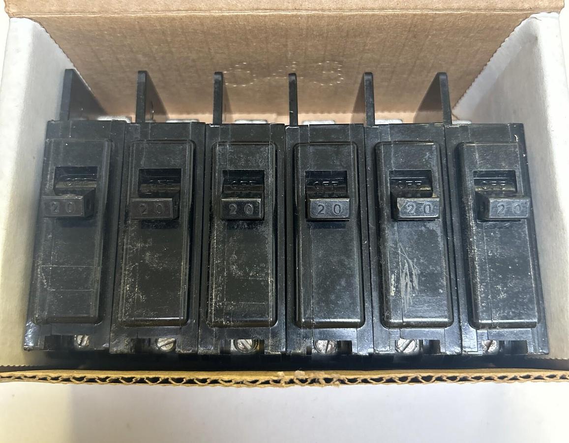 Used ITE,BQ1-B020,CIRCUIT BREAKER 20A 120/240V 1P LOT OF 6