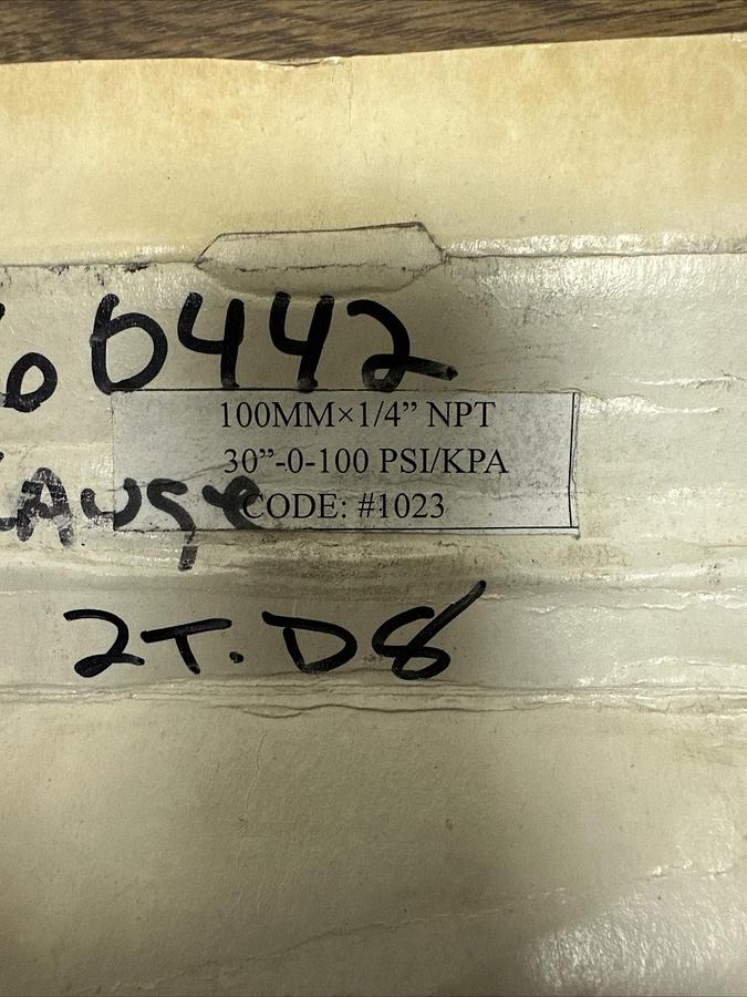 Winters,1953,30"-0-100 PSI/KPI 100MM x 1/4 NPT