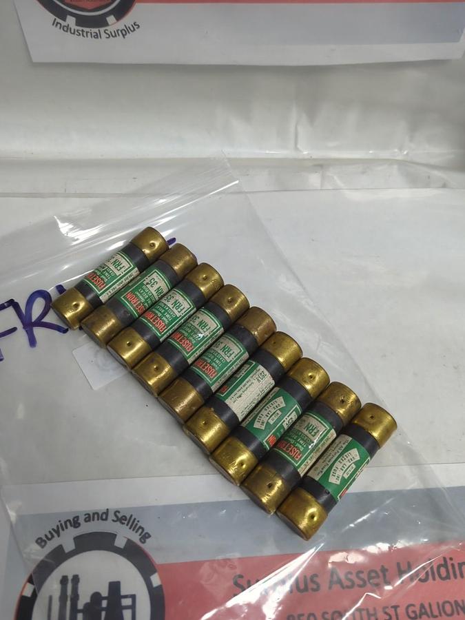 Used COOPER BUSSMANN,FRN-35,FUSETRON 35 AMP FUSE LOT OF 9 PRE-OWNED