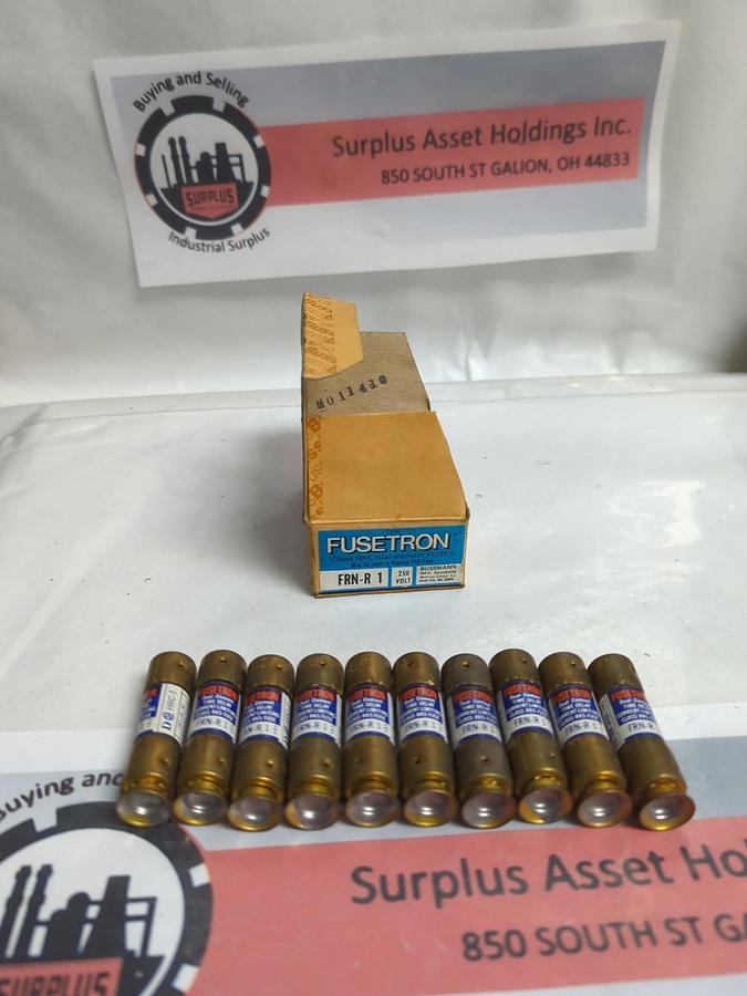 BUSSMANN,FRN-R-1,FUSETRON 1 AMP FUSES BOX OF 10 NOS