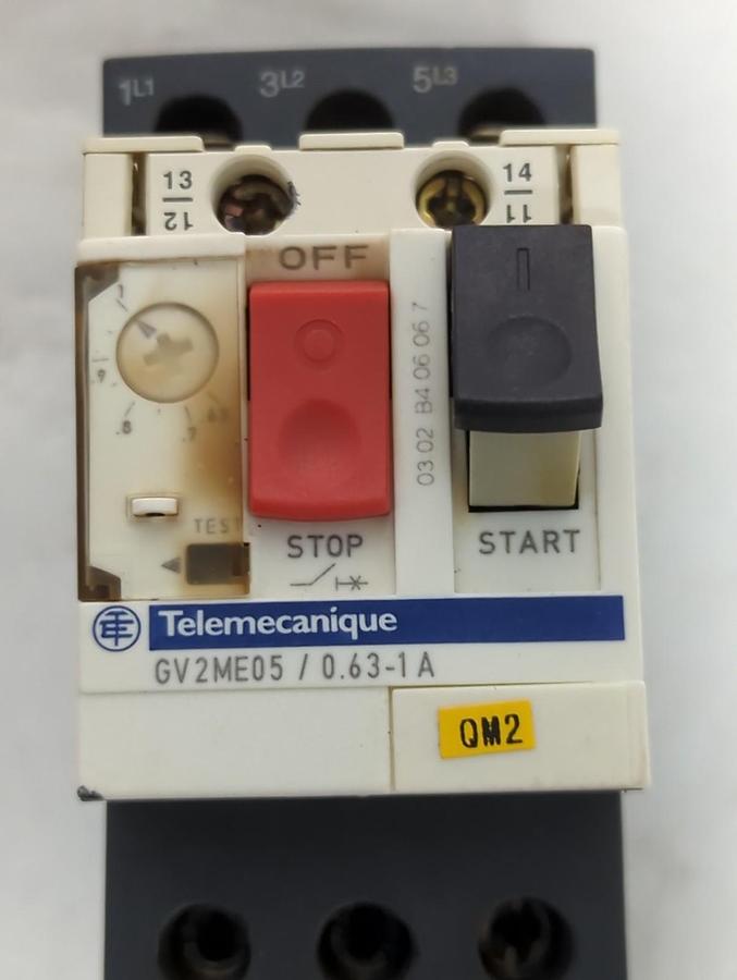 Used TELEMECANIQUE,GV2ME05/0.63-1A,MOTOR STARTER/PROTECTOR SWITCH PRE-OWNED