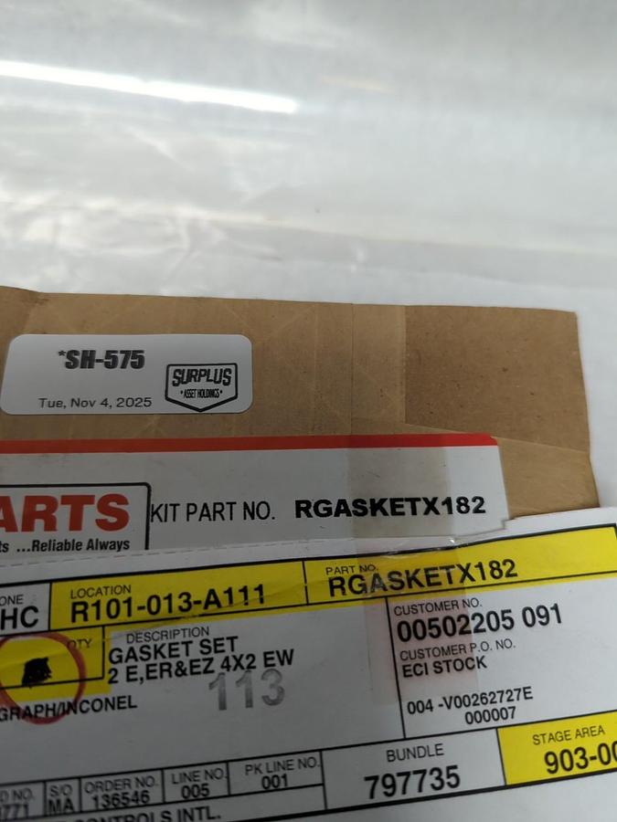 FISHER,RGASKETX182,GASKET SET OVER 450F 2E ER&EZ 4X2 EW NOS