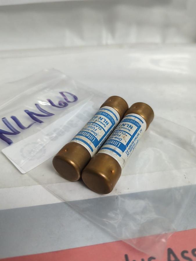 Used LITTELFUSE,NLN60.ONE-TIME 60 AMP FUSE LOT OF 2 PRE-OWNED